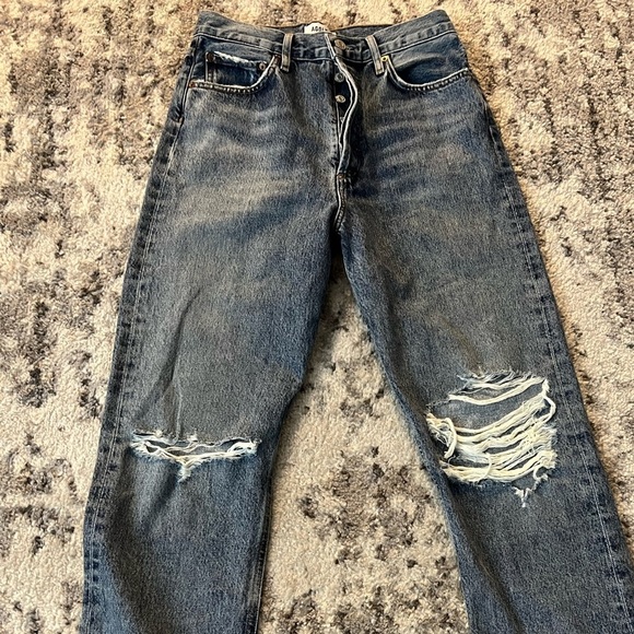 AGOLDE 90s Pinch Waist BACKDROP High Rise Straight Leg Jeans Y. - Picture 15 of 15